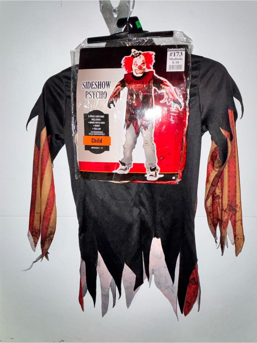 New Child Medium 8-10 Sideshow Psycho 3 Piece Costume